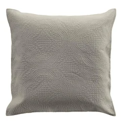 Couvre-lit matelassé et deux taies d'oreiller (240 x 260 cm) Romane Gris