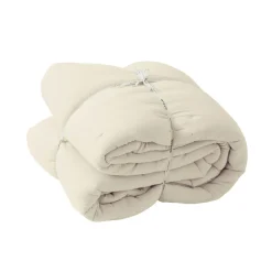 Couvre-lit matelassé gaze de coton (240 x 220 cm) Gaïa Beige pampa