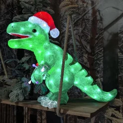 Dinosaure lumineux 80 LED (H47 cm) Rex Blanc Froid