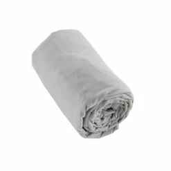 Drap housse flanelle de coton (140 x 190 cm) Nina Gris clair