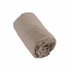 Drap housse flanelle de coton (140 x 190 cm) Nina Ficelle