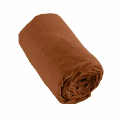 Drap housse flanelle de coton (160 x 200 cm) Nina Terracotta