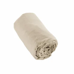 Drap housse flanelle de coton (180 x 200 cm) Nina Beige
