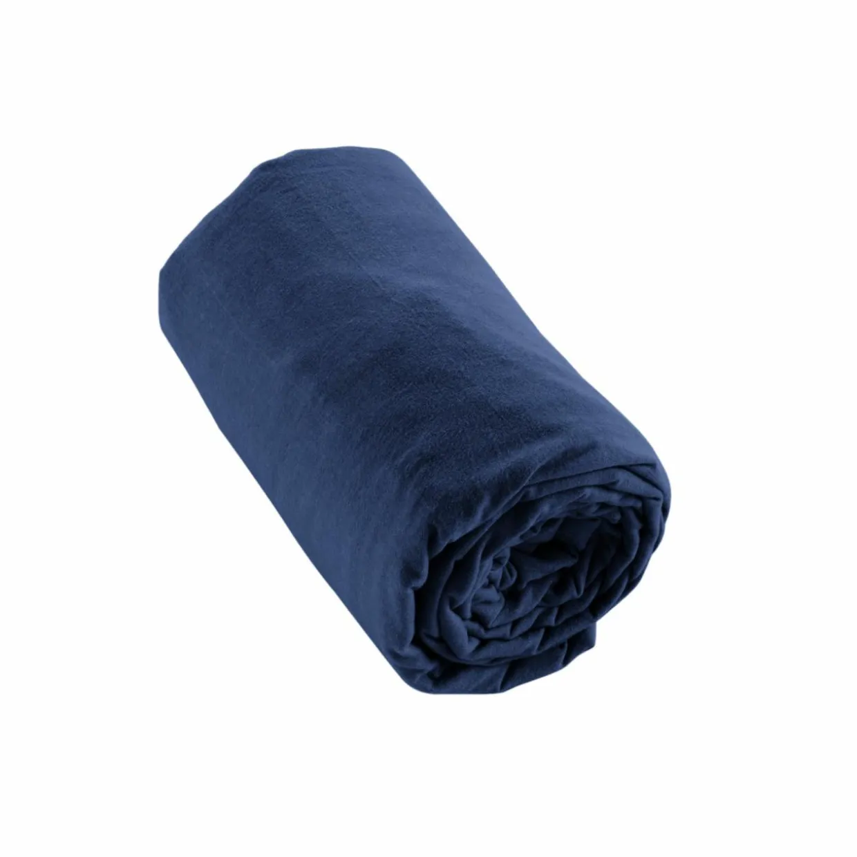 Drap housse flanelle de coton (140 x 200 cm) Nina Bleu nuit