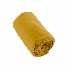 Drap housse flanelle de coton (90 x 200 cm) Nina Jaune ocre