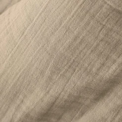 Drap housse gaze de coton (140 x 190 cm) Gaïa Ficelle