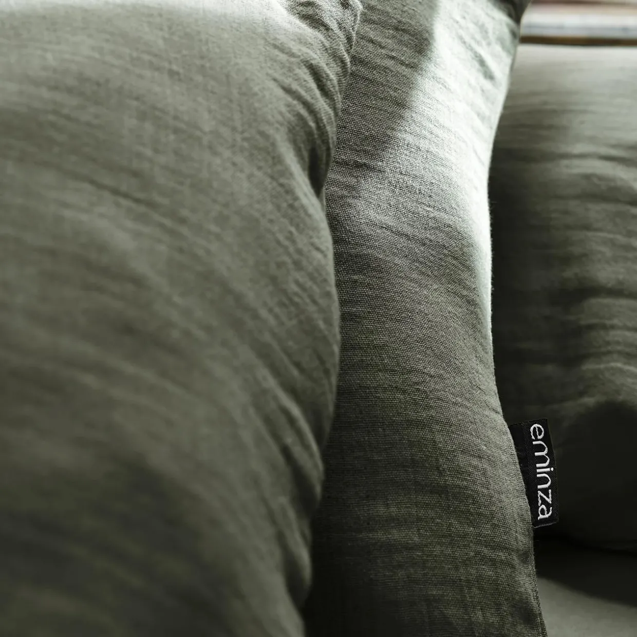 Drap housse gaze de coton (140 x 190 cm) Gaïa Vert romarin