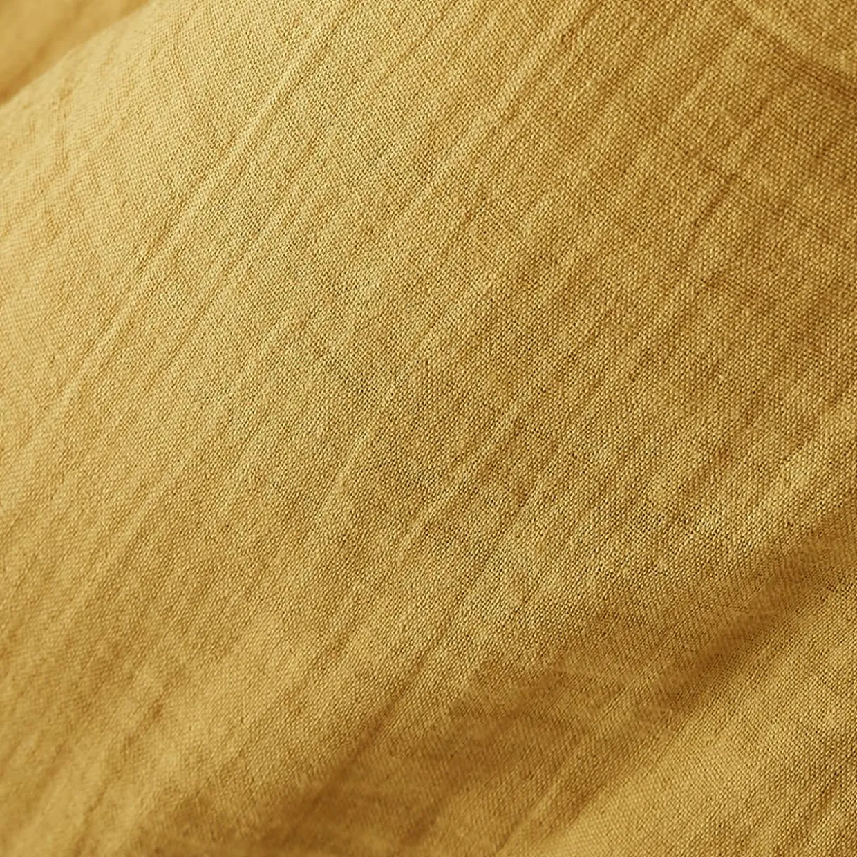 Drap housse gaze de coton (90 x 200 cm) Gaïa Jaune safran