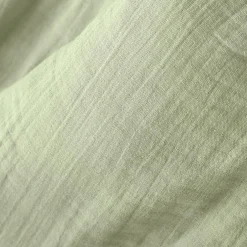 Drap housse gaze de coton (90 x 200 cm) Gaïa Vert tilleul