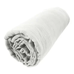Drap housse gaze de coton (160 x 200 cm) Gaïa Gris nuage