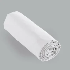 Drap housse percale de coton (90 x 190 cm) Cali Blanc