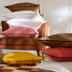 Drap housse percale de coton (90 x 190 cm) Cali Marron chocolat