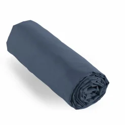 Drap housse percale de coton (140 x 190 cm) Cali Bleu marine