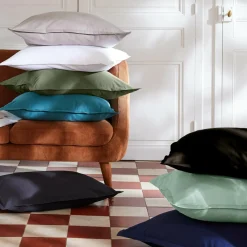 Drap plat percale de coton (270 x 300 cm) Cali Noir
