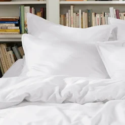 Drap plat percale de coton (240 x 300 cm) Cali Blanc