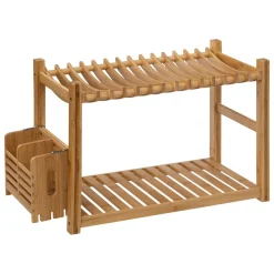 Egouttoir en bambou 2 niveaux (53 x 24 cm) Siao Naturel