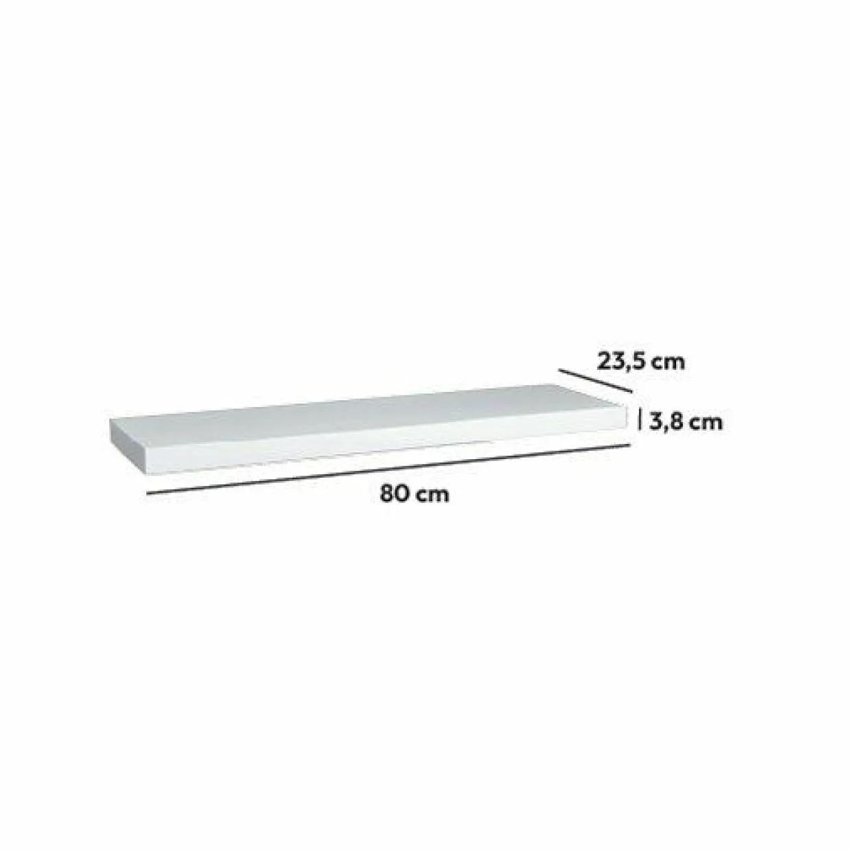 Etagère murale en bois (80 cm) Fixy Blanche