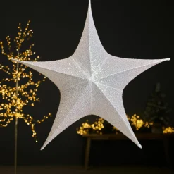 Etoile de Noël à suspendre (D80 cm) Christmas pailleté Irisé