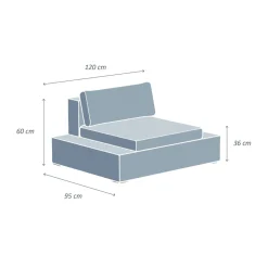 Fauteuil de jardin en résine tressée Palma Gris