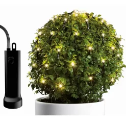 Filet lumineux Durawise à piles D80 cm Blanc chaud 128 LED