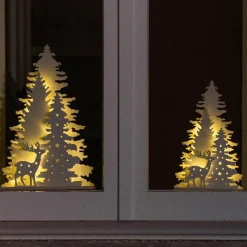 Foret illuminée à piles 20 LED (H36 cm) Nordique blanc chaud