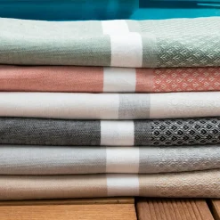 Fouta coton recyclé (100 x 200 cm) Selma Vert kaki