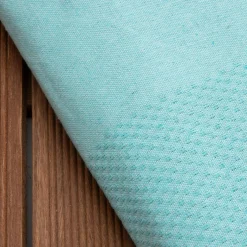 Fouta coton recyclé (200 x 200 cm) Ecume Bleu turquoise