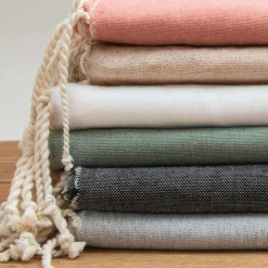 Fouta coton recyclé (100 x 200 cm) Sunshine Beige