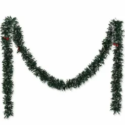 Guirlande de sapin (200 cm) Santa baie Vert enneigé