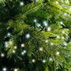 Guirlande lumineuse 11 m 500 LED câble vert Luxe Bicolore Blanc chaud et froid