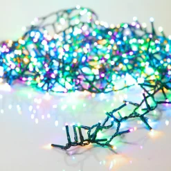 Guirlande lumineuse 11 m 500 LED câble vert Luxe Multicolore pastel