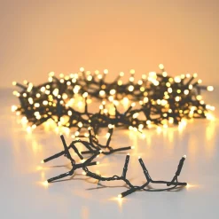 Guirlande lumineuse 22,50 m 1000 LED câble vert Luxe Blanc chaud Champagne