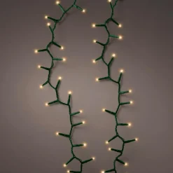 Guirlande lumineuse 45 m 2000 LED câble vert Luxe Blanc chaud doré