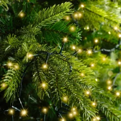 Guirlande lumineuse 45 m 2000 LED câble vert Luxe Blanc chaud Champagne