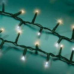 Guirlande lumineuse 22,5 m 1000 LED câble vert Luxe Bicolore Blanc chaud et froid