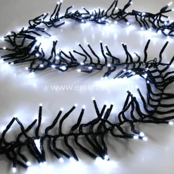Guirlande lumineuse 11 m 1512 LED câble noir Boa Blanc froid