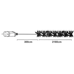 Guirlande lumineuse 22 m 3000 LED câble noir Boa Blanc froid