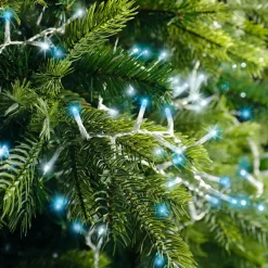 Guirlande lumineuse 11 m 500 LED câble transparent Luxe Bicolore Blanc et bleu