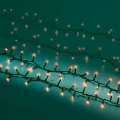 Guirlande lumineuse 16 m 750 LED câble vert Luxe Rouge
