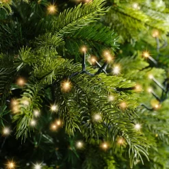 Guirlande lumineuse 60 m 3000 LED câble vert Luxe Blanc chaud et chaud doré