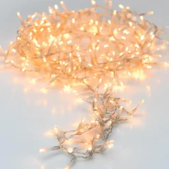 Guirlande lumineuse 11 m 500 LED câble transparent Luxe Blanc chaud