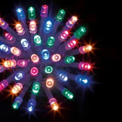 Guirlande lumineuse 20 m 200 LED câble transparent Timer Multicolore