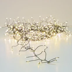 Guirlande lumineuse 6 m 480 Micro LED câble noir Luxe Blanc chaud