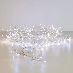 Guirlande lumineuse 6 m 480 Micro LED câble argent Luxe bicolore Blanc chaud et froid