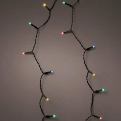 Guirlande lumineuse à piles 7,10 m 96 LED câble noir Durawise Multicolore