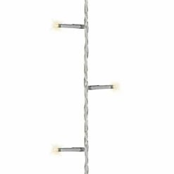 Guirlande lumineuse à piles 3,50 m 48 LED câble transparent Durawise Blanc chaud
