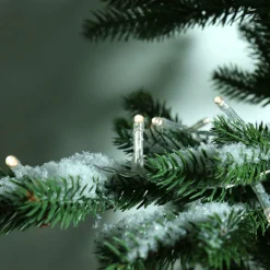 Guirlande lumineuse à piles 7,10 m 96 LED câble transparent Durawise Blanc chaud