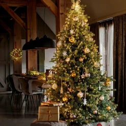 Guirlande rideau pour sapin H2,40 m 832 Micro LED câble argent Blanc chaud
