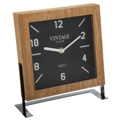 Horloge à poser en bois (H23 cm) Silence Vintage