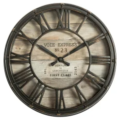 Horloge murale (D21 cm) Vintage Marron patiné